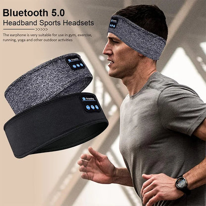 Wireless Bluetooth Music Eye Mask Sports Headband Anti-noise Headphones Talk Running Yoga Music Headwear Wireless Sleep Headphon